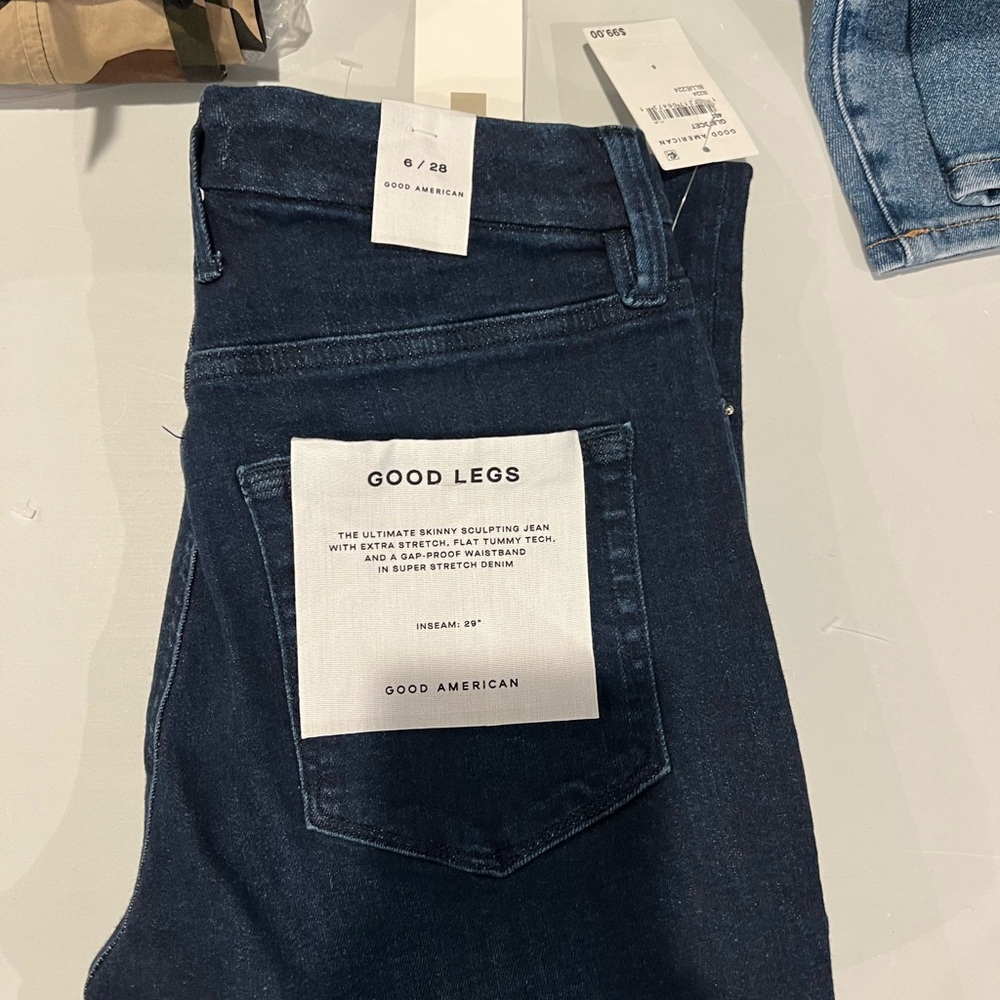 Good American Good Legs Skinny Jeans, Dark Wash 6 NWT - Picture 5 of 5